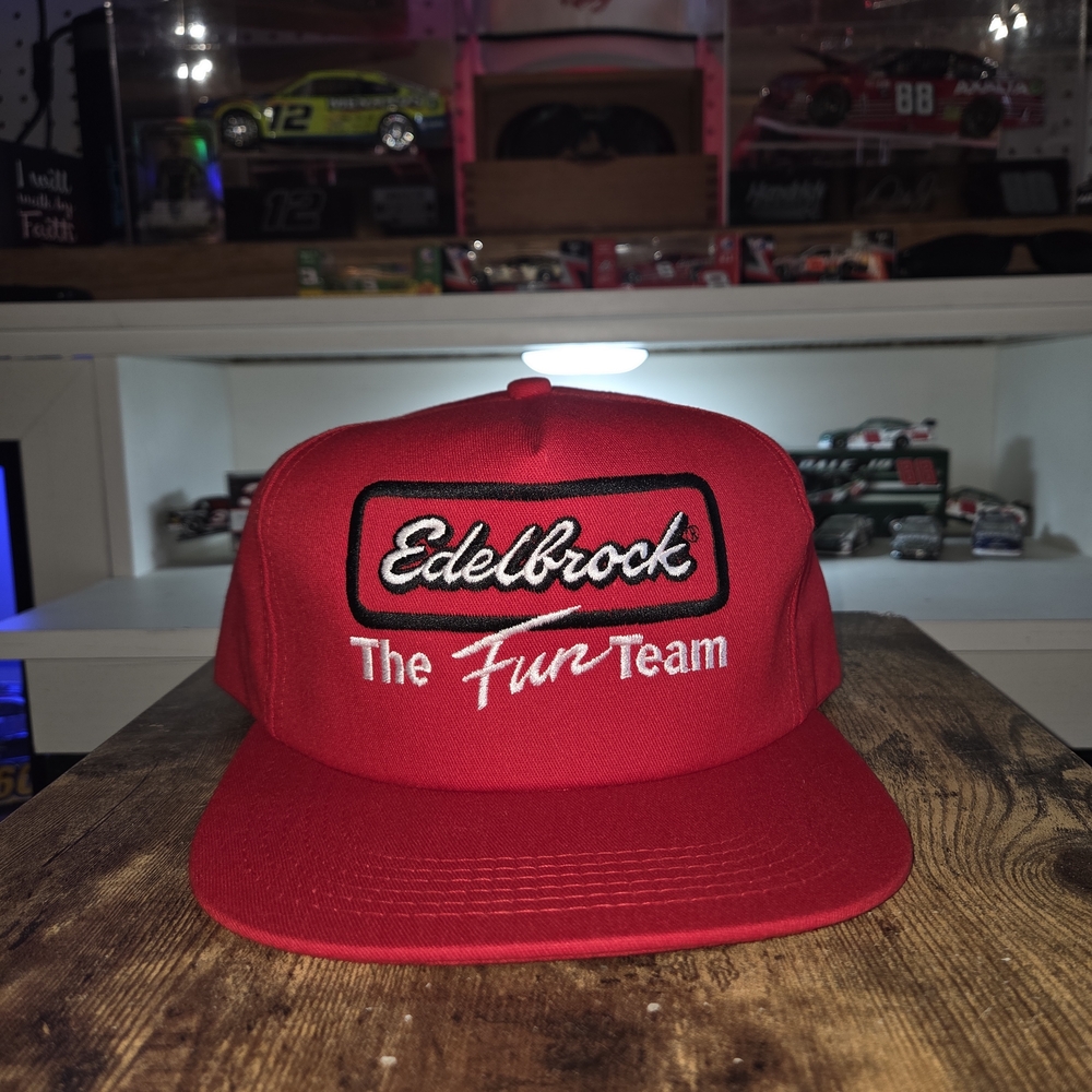Edelbrock Red Snapback Hat